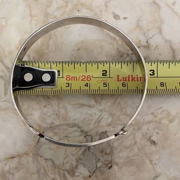 925 Sterling Silver Egyptian God Bangle Bracelet - Picture 5 of 5